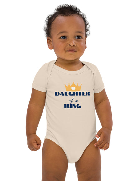 Organic cotton baby bodysuit daughter of a king